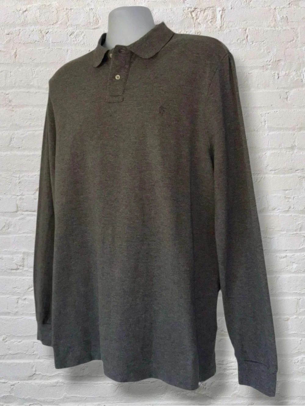 🐎 Polo Ralph Lauren Long Sleeve Polo Shirt Men’s XL Classic Fit Gray